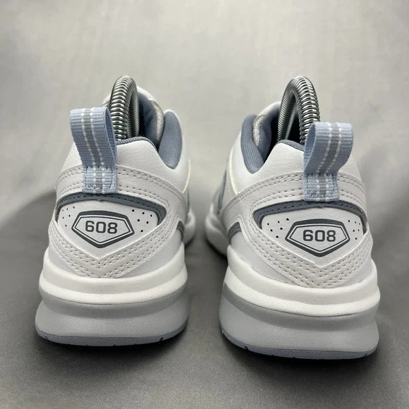 New Balance 608 V5 Womens Size 7.5 White Athletic Leather Walking Shoes Sneaker - Picture 8 of 15